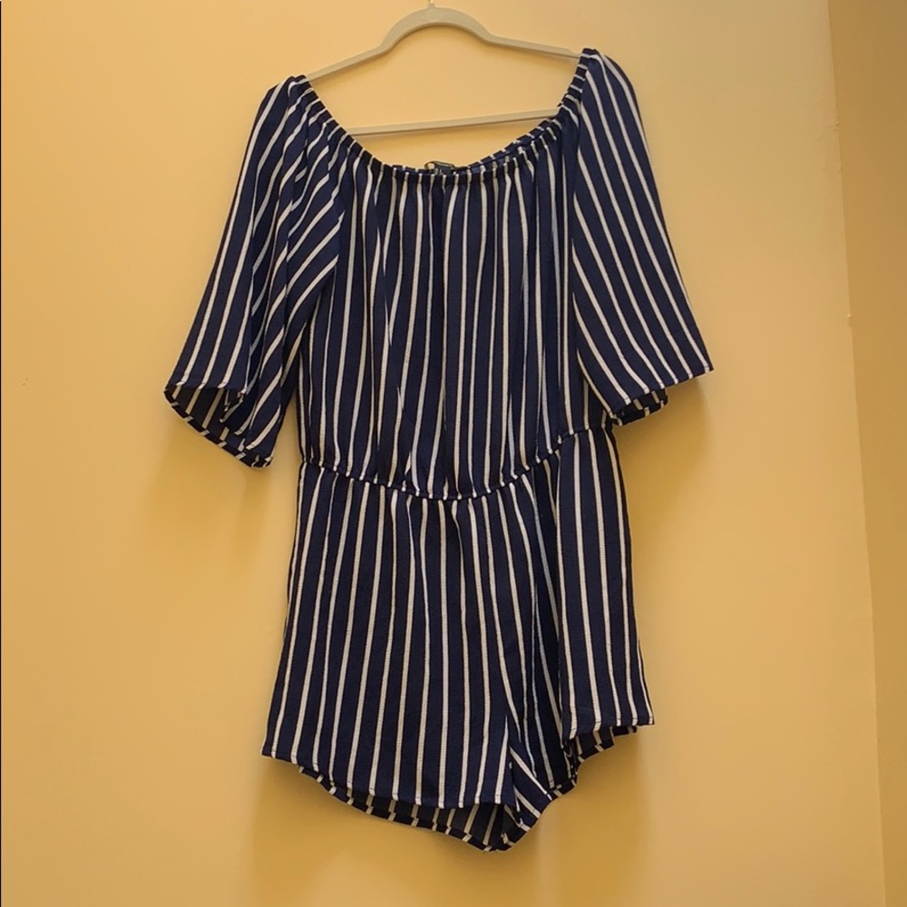 Forever 21 stripped romper